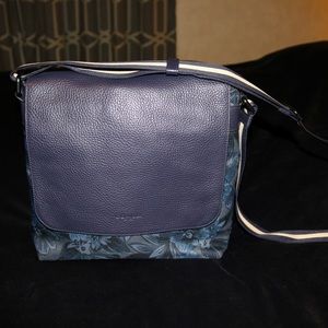 Coach Floral Messenger Bag - Navy Blue